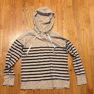 J. Crew Tan Hoodie with White Drawstrings